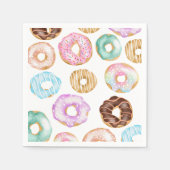 Cute desert sweet donuts illustration pattern serviette (Vorderseite)
