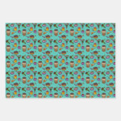 Cute dessert-inspired patterns wrapping paper geschenkpapier set (Vorderseite 3)