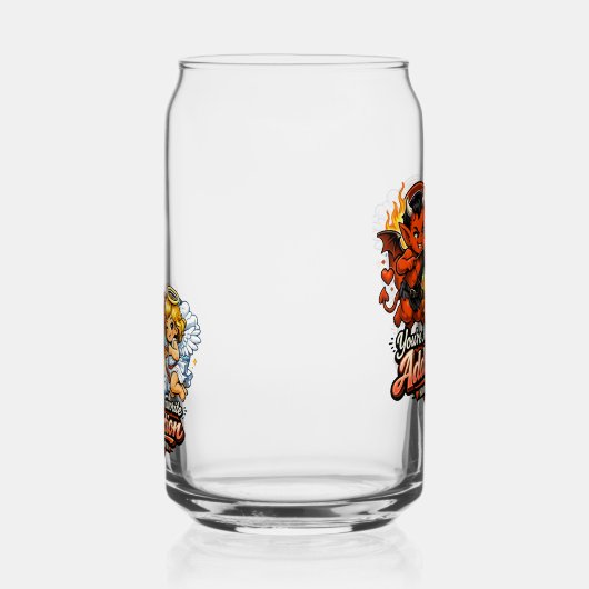 Cute Devil & Angel Valentine Day Love Design Dosenglas (Rechts)