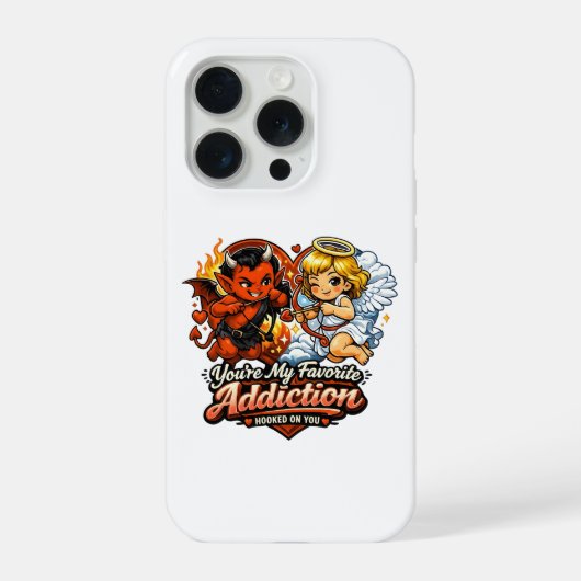 Cute Devil & Angel Valentine Day Love Design iPhone Hülle (Rückseite)