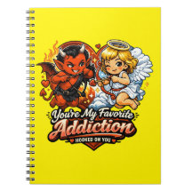 Cute Devil & Angel Valentine Day Love Design