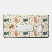 Cute different funny cats seamless pattern schreibtischunterlage (Tastatur & Maus)