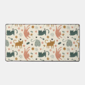 Cute different funny cats seamless pattern schreibtischunterlage (Vorderseite)