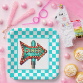 Cute Diner retro party  Pappteller (Party)