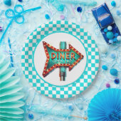 Cute Diner retro party  Pappteller (Party)