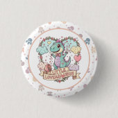 Cute Dino Birthday Party Button (Vorderseite)