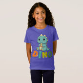 Cute Dino Cookie Lover – Kids Dinosaur T-Shirt Des (Vorne ganz)