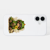 Cute Dino Monkey iPhone 16 Case – Kawaii Animal Hülle (Rückseite (Horizontal))