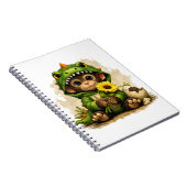 Cute Dino Monkey Notebook – Kawaii Animal Notizblock (Rechte Seite)