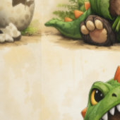 Cute Dino Monkey Pattern Wallpaper Kawaii Tapete (Naht)