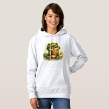 Cute Dino Otter Hoodie – Kawaii Animal Gift