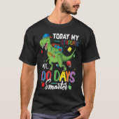Cute Dinosaur 100 Days of School Pre K Teachers Me T-Shirt (Vorderseite)