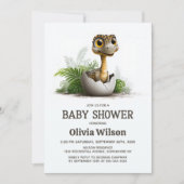 Cute Dinosaur Baby Shower Invitation Einladung (Vorderseite)