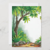 Cute Dinosaur Baby Shower Invitation Einladung (Rückseite)