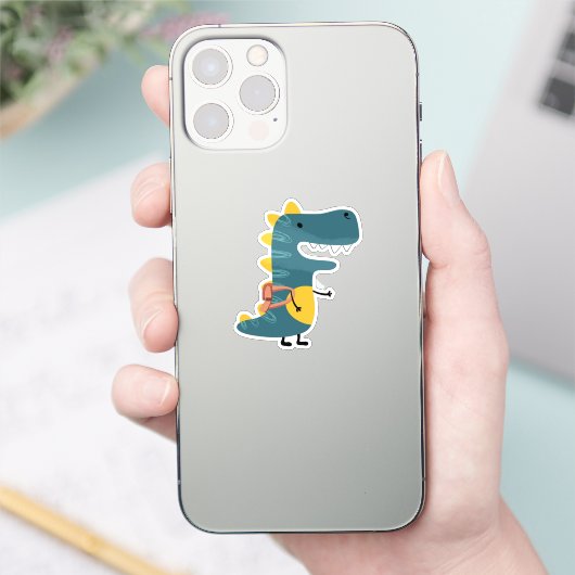 Cute Dinosaur Back to School Sticker (Telefon)