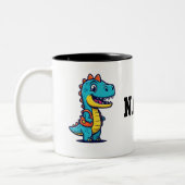Cute Dinosaur Coffee Mug – Fun Dino Drinkware for Zweifarbige Tasse (Links)