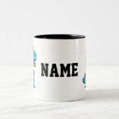 Cute Dinosaur Coffee Mug – Fun Dino Drinkware for Zweifarbige Tasse (Mittel)