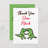 Cute Dinosaur Couple Wedding Thank You Dankeskarte (Vorne/Hinten)