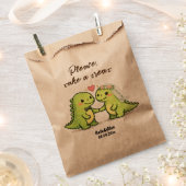 Cute Dinosaur Couple Wedding Treat Geschenktütchen (Ausgeschnitten)