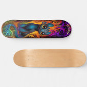 Cute Dinosaur Fantasy Forest Cool Children Art Skateboard (Horizontal)