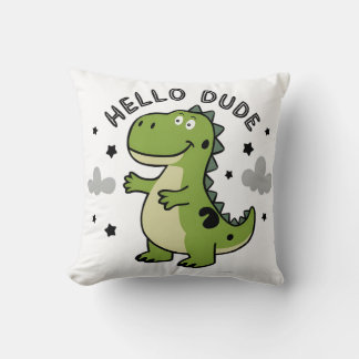 Cute Dinosaur for أطفال Kids | Hello Dude Kissen