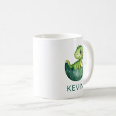 Cute Dinosaur Gender Neutral Watercolor Custom Kid Kaffeetasse (VorderseiteRechts)