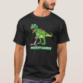 Cute Dinosaur Ice Hockey Trex Kids Boys funny ice  T-Shirt (Vorderseite)