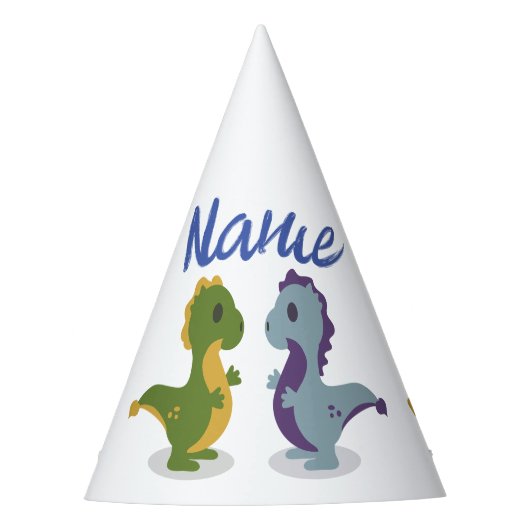 Cute Dinosaur Pair Thunder_Cove Partyhütchen (Vorderseite)