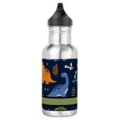 Cute Dinosaur Pattern Colorful  Edelstahlflasche (Rechts)