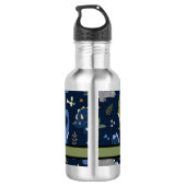 Cute Dinosaur Pattern Colorful  Edelstahlflasche (Rückseite)