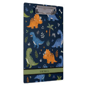 Cute Dinosaur Pattern Colorful  Klemmbrett (Rechts)