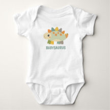 Cute Dinosaur Personalized Baby Bodysuit 