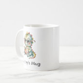 Cute Dinosaur Reading a Book | Funny Book Lover Kaffeetasse (Vorderseite Links)