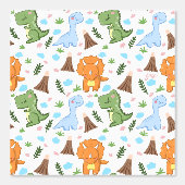 Cute Dinosaur Seamless Pattern for Your Kid Room Tapete (Vorderseite)