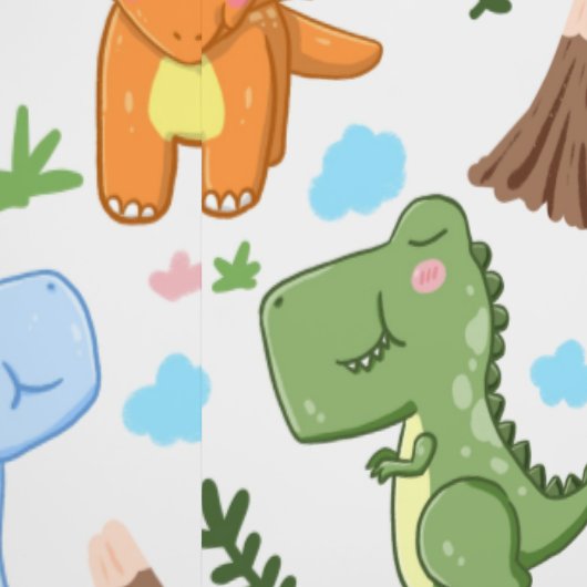 Cute Dinosaur Seamless Pattern for Your Kid Room Tapete (Naht)