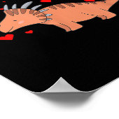 Cute Dinosaur Shirt For Valentines Day _ Tricerato Poster (Ecke)