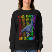 Cute Dinosaur Student Boys Kids Gift 100 Days Of S Sweatshirt (Vorderseite)