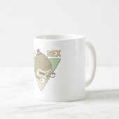 Cute Dinosaur Tea Rex Trex Pun Kaffeetasse (VorderseiteRechts)