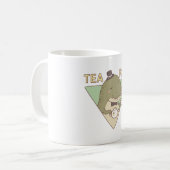 Cute Dinosaur Tea Rex Trex Pun Kaffeetasse (Vorderseite Links)