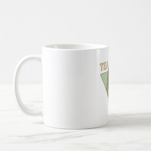 Cute Dinosaur Tea Rex Trex Pun Kaffeetasse (Links)