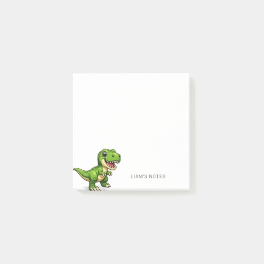 Cute Dinosaur Trendy Custom Post-it Klebezettel (Vorderseite)