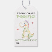 Cute Dinosaur Valentine “T-Rrific” Kids Classroom Geschenkanhänger (Vorderseite)