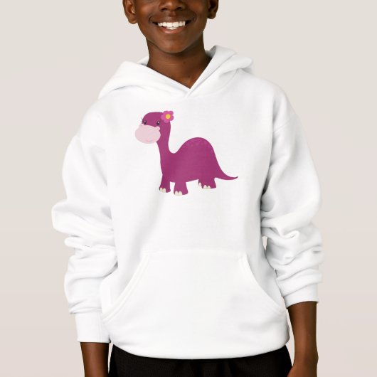 Cute Dinosaurier, Girl-Dinosaurier, rosa Dinosauri Hoodie (Vorderseite)