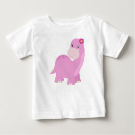 Cute Dinosaurier, rosa Dinosaurier, Girl-Dinosauri Baby T-shirt