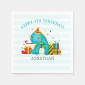 Cute Dinosaurs Stomp Chomp and roar birhtday Kids Serviette (Vorderseite)