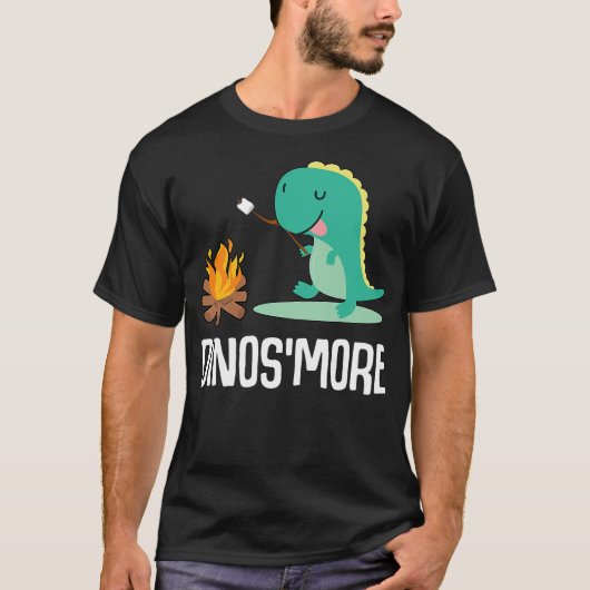 Cute Dinos'more Camping Dinosaur Camp S'more Campe T-Shirt (Vorderseite)