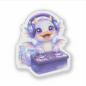 Cute DJ Dragon Cruise Sticker (Vorderseite)