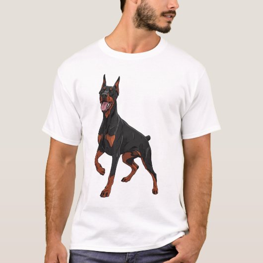 Cute Doberman Dog Lover Design for Doberman Owners T-Shirt (Vorderseite)