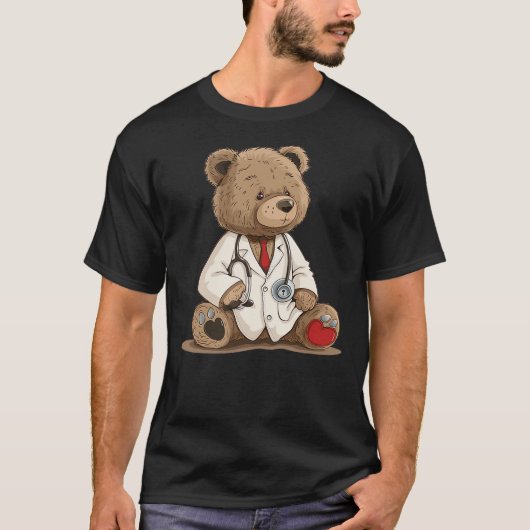 Cute Doctor Teddy Bear for Kids and Adults T-Shirt (Vorderseite)