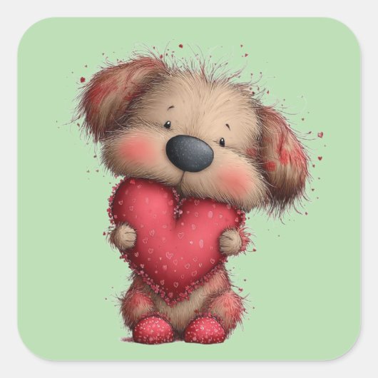 Cute Dog 3 Inch Sticker – Adorable Kawaii Design (Vorderseite)